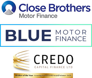 FInance companies we work with: Close Brothers Motor Finance, Blue Motor Finance and Credo Asset Finance